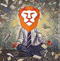 bar brave lion meditating falling money painting 