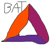 bat crudely drawn logo 