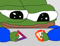 bat pepe playing with bat logos 