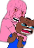 bobo choked by pink wojak 