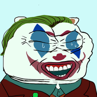 bobo joker clown makeup laughing 
