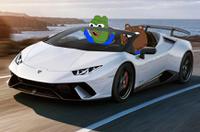 bobo pepe in white lambo 