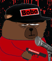 bobo singing holding supremem glock 