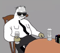 boomer drinking monsters table 