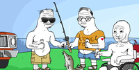 boomer old guys fishing 