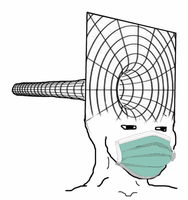 brainlet black hole brain wearing mask 