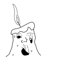 brainlet candle melting 