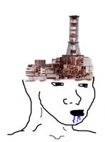 brainlet chernobyl brain drooling 