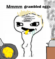 brainlet makes scrambled eggs 