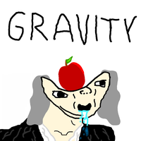 brainlet newton with apple 