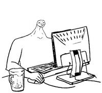 brainlet on computer 