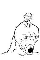 brainlet snoke with seething wojak brain 