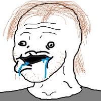 brainlet wojak drooling 