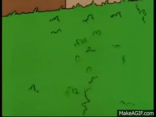 homer simpson comes out of bushes 