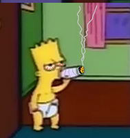 bart simpson smoking blunt 