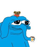 blue elephant pepe mouse bitcoin coffee 