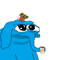 blue elephant pepe mouse looking at each other 
