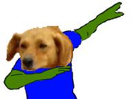 dabbing dog 