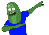 dabbing pickle rick 