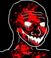 dark wojak red black razor teeth 