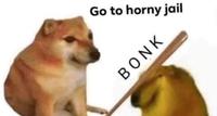 doge bonks doge to horny jail 