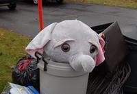 elephant plush trash 