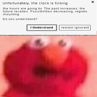 elmo scared clock ticking 