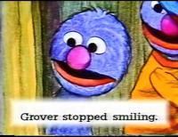 grover disgusted stops smiling 