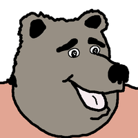 laughing bear character 
