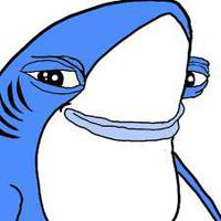 smiling left shark 