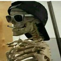 smoking skeleton 