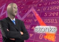 stonks meme going down 