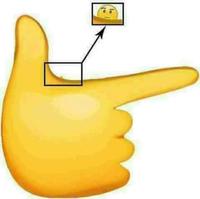 thinking emoji huge hand 