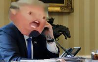 trump suprised face phone 