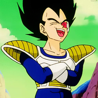 vegeta laughing 