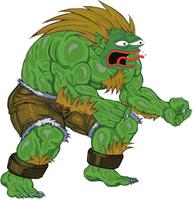 pepe angry fighting character 