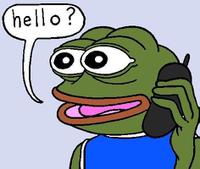 pepe answers phone hello 