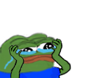 pepe apu crying holding face 