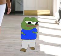 pepe apu happy walking down hallway 