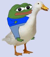 pepe apu riding duck 