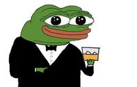 pepe apu tuxedo drinking 