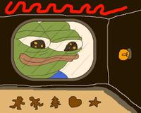 pepe bakes cookies 