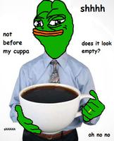 pepe big cup coffee shhh 