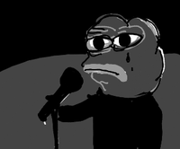 pepe black white microphone 