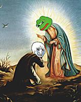 pepe blesses wojak 