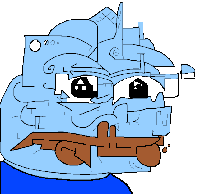 pepe blue modern art face 