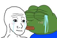 pepe blushing kissing wojak 