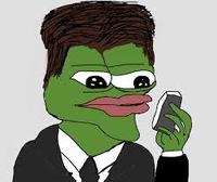 pepe bogdanoff looking at phone 