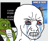 pepe boss wojak crying 