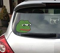 pepe car sticker 